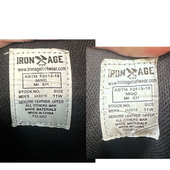 IRON AGE GROUNDBREAKER METATARSAL GUARD Leather Steel Toe Work Boots Size 11 W - Picture 11 of 15